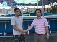 Bàn giao bể bơi lắp ghép | Dự án hồ bơi di động trường tiểu học 1 thị trấn Năm Căn